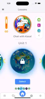 Kasa guided lesson interface